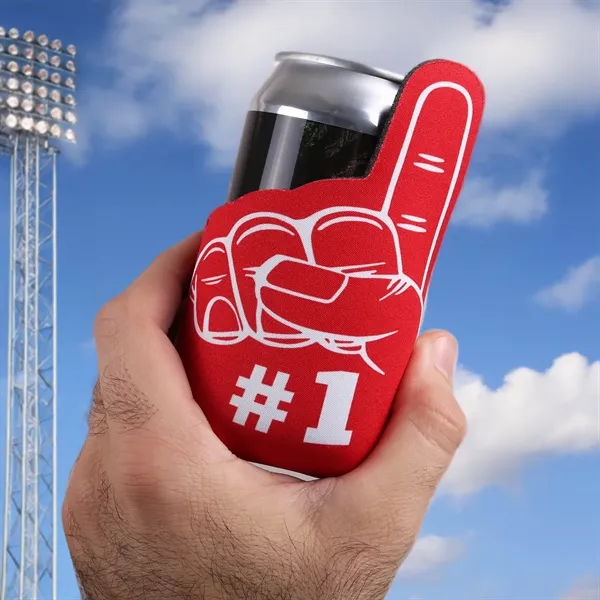 Cheer on your team with a #1 foam finger can cooler,... from ASI 61966 HPG / Best Promotions USA