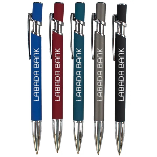 The Hatter Comfort Pen combines a sleek matte finish, bold chrome... from ASI 61966 HPG / Hub Pen