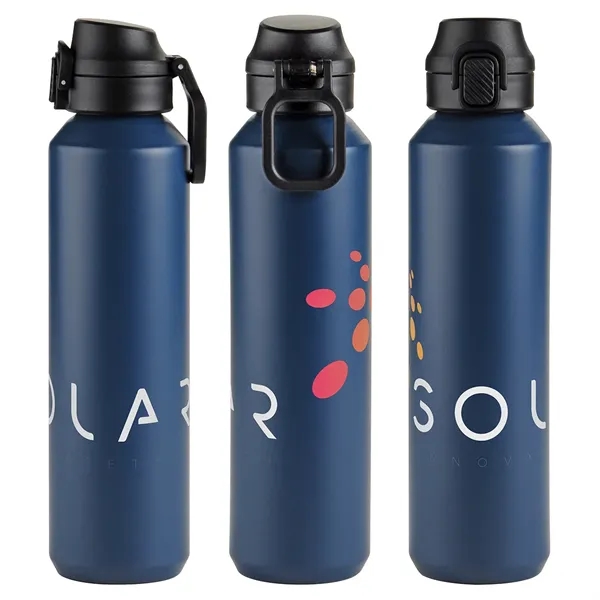 27 oz Recycled Aluminum Bottle with Flip-Top Lid and Carabiner... from ASI 36730 Ariel Premium Supply Inc