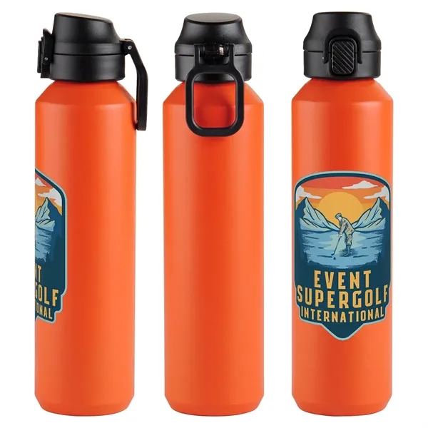 27 oz Recycled Aluminum Bottle with Flip-Top Lid and Carabiner... from ASI 36730 Ariel Premium Supply Inc