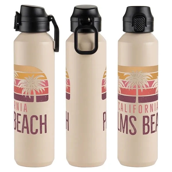 27 oz Recycled Aluminum Bottle with Flip-Top Lid and Carabiner... from ASI 36730 Ariel Premium Supply Inc