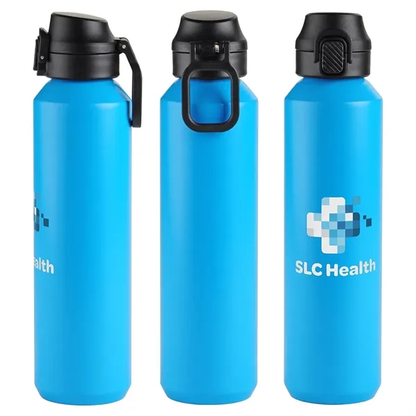 27 oz Recycled Aluminum Bottle with Flip-Top Lid and Carabiner... from ASI 36730 Ariel Premium Supply Inc