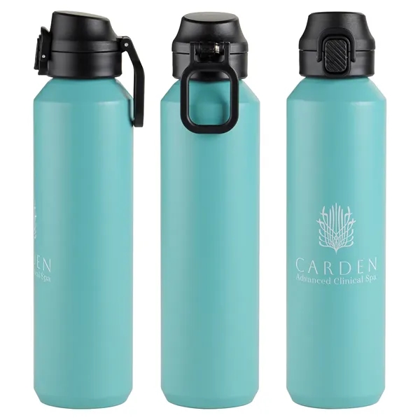 27 oz Recycled Aluminum Bottle with Flip-Top Lid and Carabiner... from ASI 36730 Ariel Premium Supply Inc