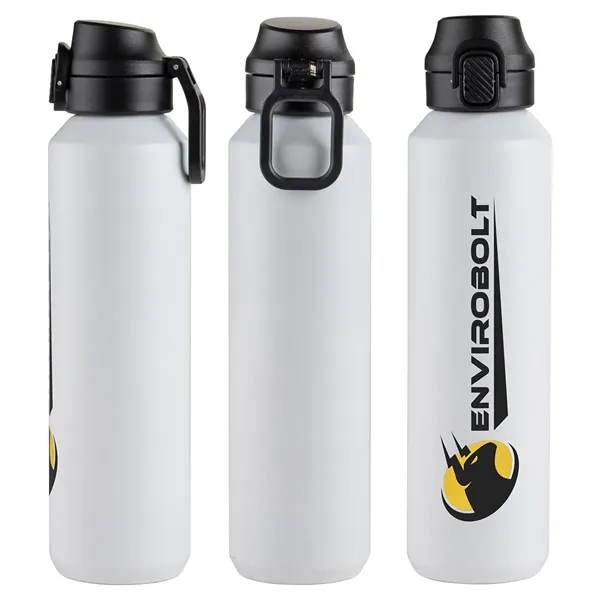 27 oz Recycled Aluminum Bottle with Flip-Top Lid and Carabiner... from ASI 36730 Ariel Premium Supply Inc