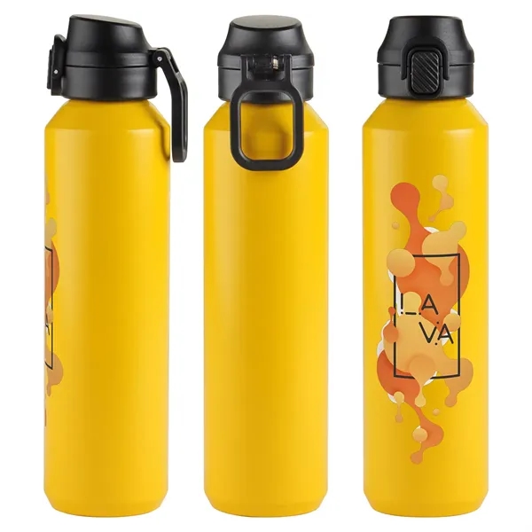27 oz Recycled Aluminum Bottle with Flip-Top Lid and Carabiner... from ASI 36730 Ariel Premium Supply Inc