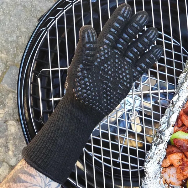 Pair of lightweight heat-resistant cooking gloves with five-finger design.... from ASI 61966 HPG / Beacon Promotions