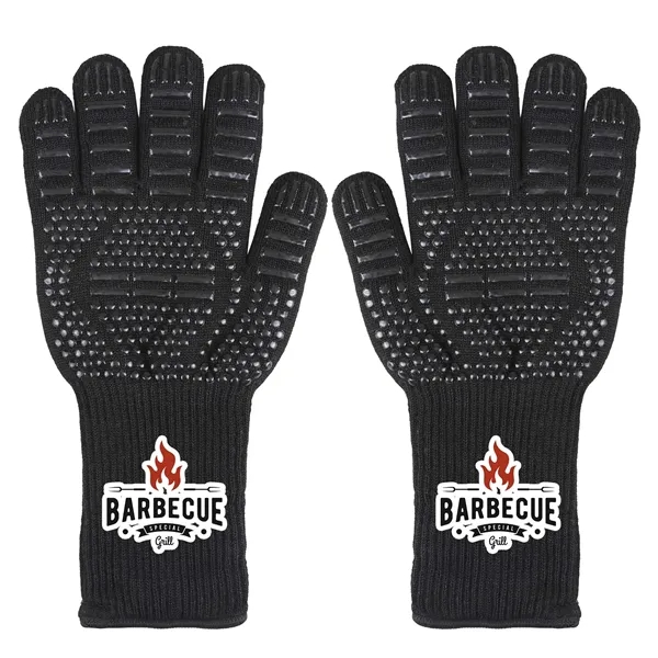 Pair of lightweight heat-resistant cooking gloves with five-finger design.... from ASI 61966 HPG / Beacon Promotions