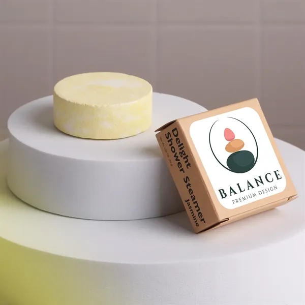 Two-piece scented shower steamer set in a cinched jute bag.... from ASI 61966 HPG / Mixie