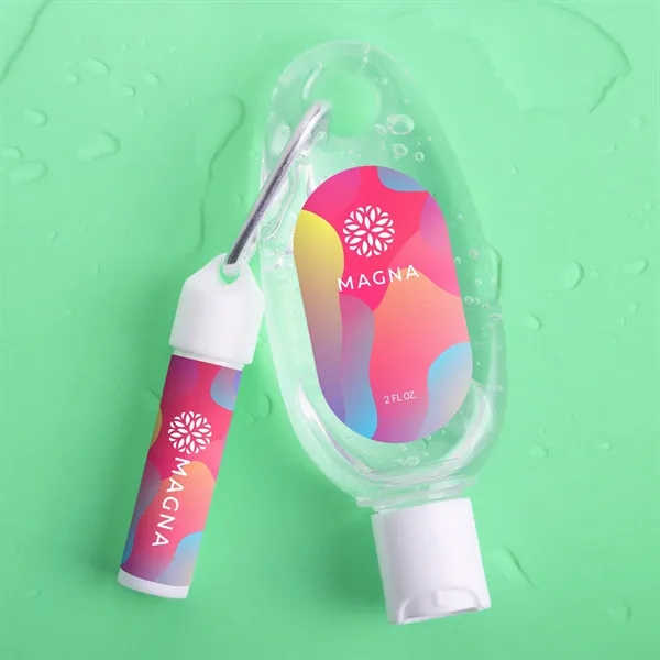 Carabiner kit containing lip moisturizer and aloe vera gel.... from ASI 61966 HPG / Mixie