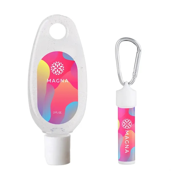 Carabiner kit containing lip moisturizer and aloe vera gel.... from ASI 61966 HPG / Mixie