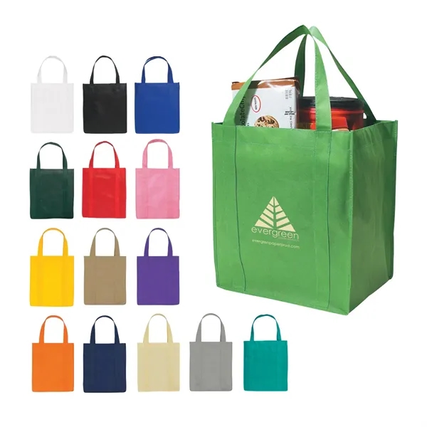 Non-Woven Shopper Tote Bag.  Made of 80 Gram Non-Woven, Coated... from ASI 61125 Hit Promotional Products / Hit®