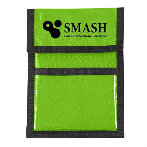 Neck wallet badge holder with clear plastic badge window, 420 denier... from ASI 61125 Hit Promotional Products / Hit®
