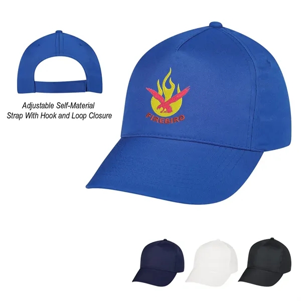 5-panel polyester hat with adjustable self-material strap with hook and loop... from ASI 61125 Hit Promotional Products / Hit®