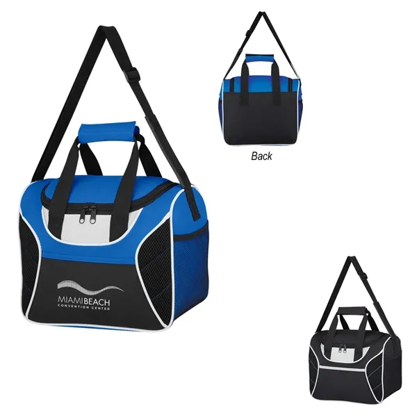 PEVA-lined 600 denier polyester kooler bag with a front pocket and... from ASI 61125 Hit Promotional Products / Hit®