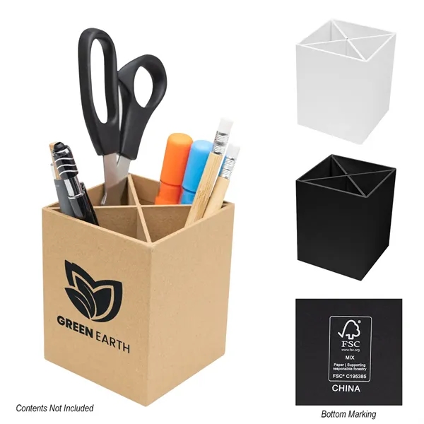 4 compartment pen and pencil cup.... from ASI 61125 Hit Promotional Products / Hit®