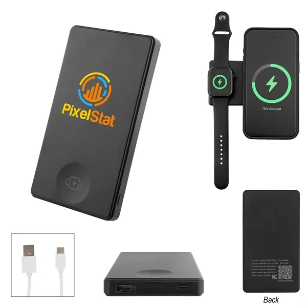 Magnetic wireless power bank and watch charger.... from ASI 61125 Hit Promotional Products / Hit®