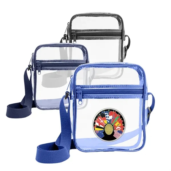 This clear PVC crossbody bag is stylish, functional, and perfect for... from ASI 41511 Brainchild USA Inc / BrainChild Gift Club