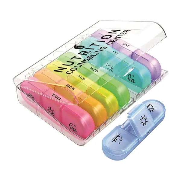 Travel with this clear case weekly pill box container; Case contains... from ASI 38980 Bay State Specialty Co