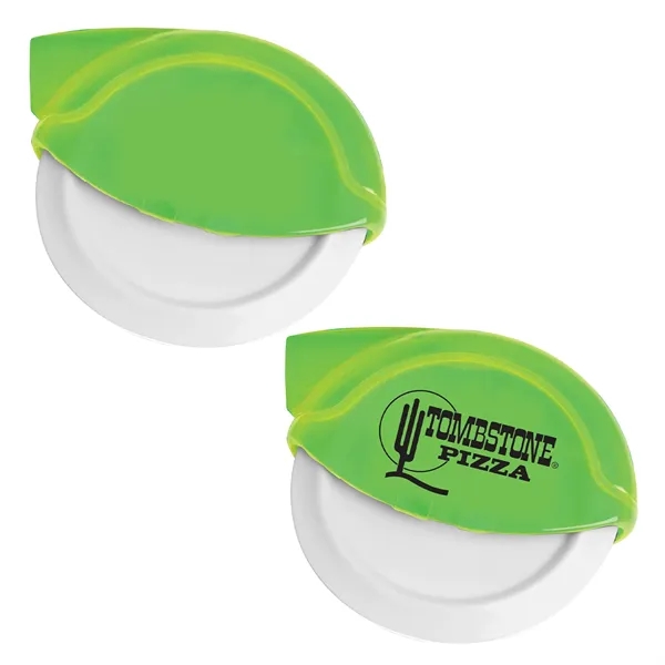 Round pizza cutter wheel plus 1 color pad print on 1... from ASI 37218 Athena Promo (tm)