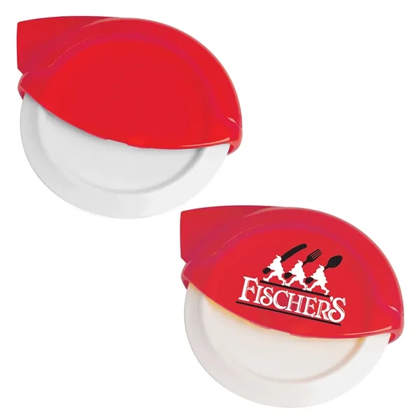 Round pizza cutter wheel plus 1 color pad print on 1... from ASI 37218 Athena Promo (tm)