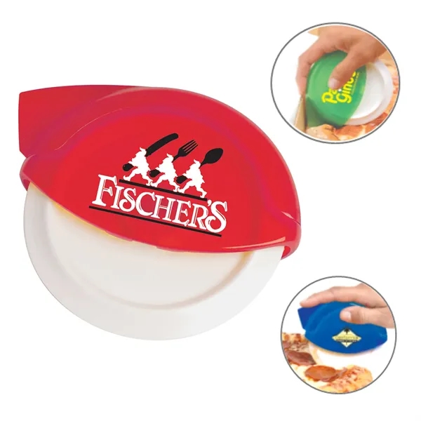 Round pizza cutter wheel plus 1 color pad print on 1... from ASI 37218 Athena Promo (tm)