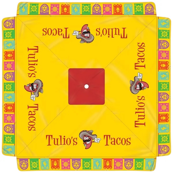 9' Wide Square Heavy Duty Patio Umbrella Canopy with Valance for... from ASI 80228 Quinn