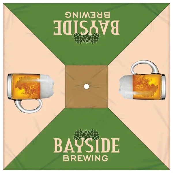 7.5' High Heavy-Duty Frame Patio Umbrella with 9' Wide Canopy Kit... from ASI 80228 Quinn