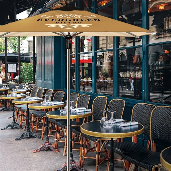 7.5' High Heavy-Duty Frame Patio Umbrella with 9' Wide Canopy Kit... from ASI 80228 Quinn