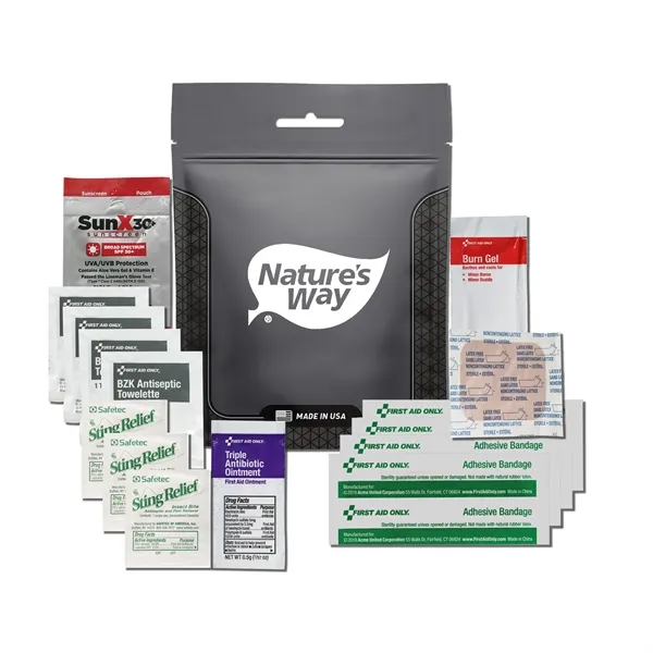 Outdoor kit 1.0 with a tick tool combo, sting swabs, sunscreen,... from ASI 84514 Safety Made