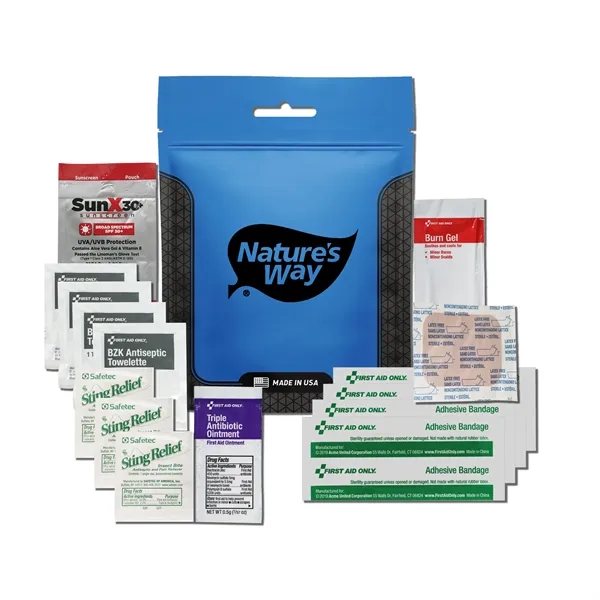 Outdoor kit 1.0 with a tick tool combo, sting swabs, sunscreen,... from ASI 84514 Safety Made