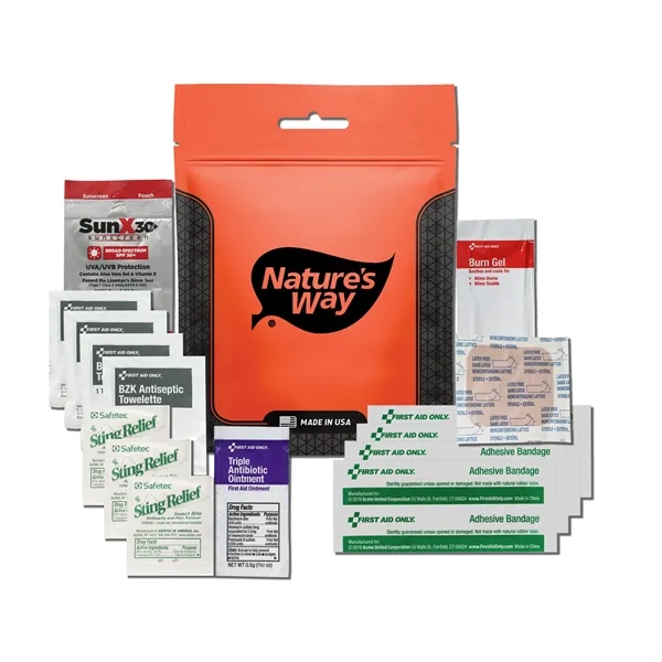 Outdoor kit 1.0 with a tick tool combo, sting swabs, sunscreen,... from ASI 84514 Safety Made