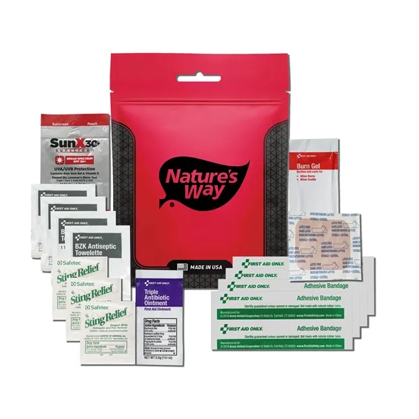 Outdoor kit 1.0 with a tick tool combo, sting swabs, sunscreen,... from ASI 84514 Safety Made