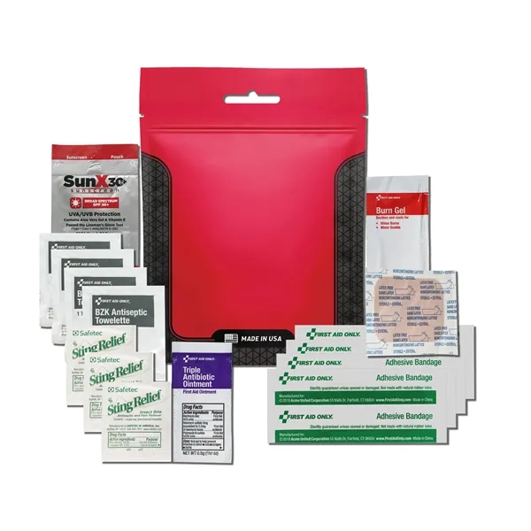 Outdoor kit 1.0 with a tick tool combo, sting swabs, sunscreen,... from ASI 84514 Safety Made