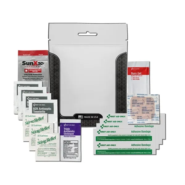 Outdoor kit 1.0 with a tick tool combo, sting swabs, sunscreen,... from ASI 84514 Safety Made