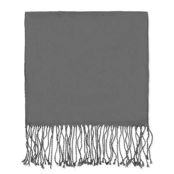 Gray bamboo 10" x 72" winter muffler scarf with rope fringe.... from ASI 98085 Wolfmark