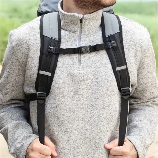 18L padded tarpaulin cooler backpack with pockets & opener... from ASI 61966 HPG / Best Promotions USA