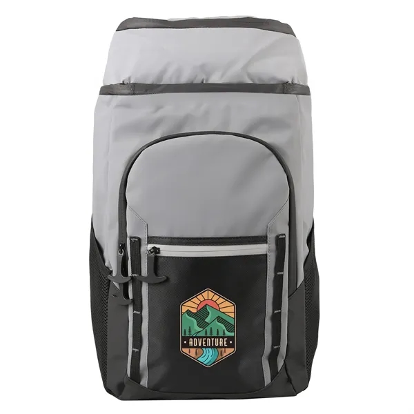 18L padded tarpaulin cooler backpack with pockets & opener... from ASI 61966 HPG / Best Promotions USA