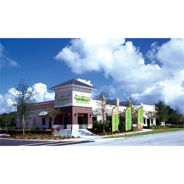 13' razor sail sign made of super poly knit fabric with... from ASI 87188 Showdown Displays