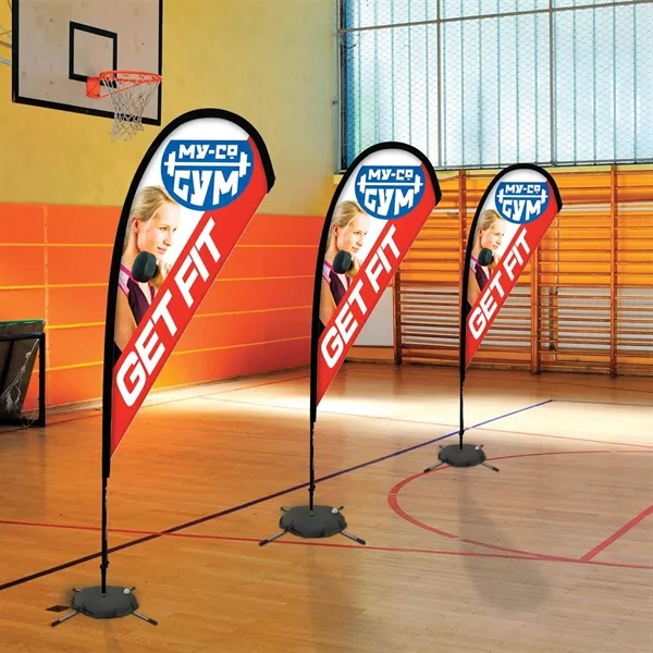 8' teardrop sail sign made of super poly knit fabric with... from ASI 87188 Showdown Displays