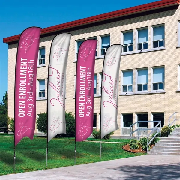 17' premium razor sail sign made of super poly knit fabric... from ASI 87188 Showdown Displays