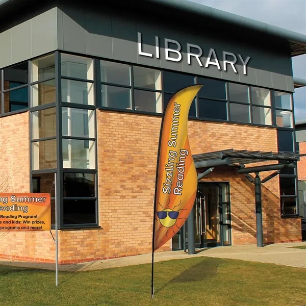 13' sail sign made of super poly knit fabric with a... from ASI 87188 Showdown Displays