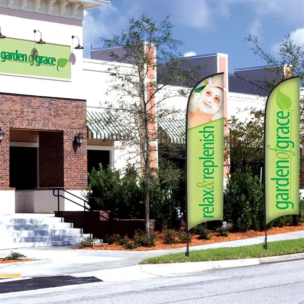 13' premium razor sail sign made of super poly knit fabric... from ASI 87188 Showdown Displays