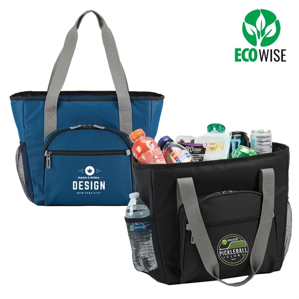 rPET Cooler Tote with zippered main compartment and large zippred front... from ASI 86565 Seville Gear
