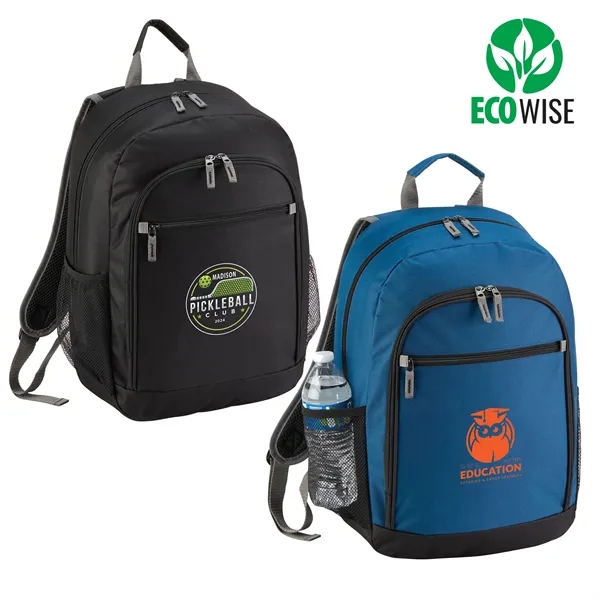 rPET Laptop Backpack is made of recycled polyester and is packed... from ASI 86565 Seville Gear