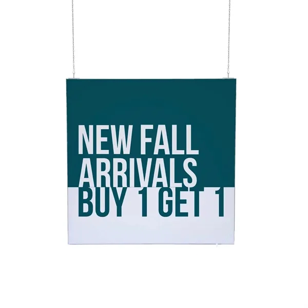 Put your brand overhead! This ceiling-mounted kit features vibrant graphics that... from ASI 87188 Showdown Displays