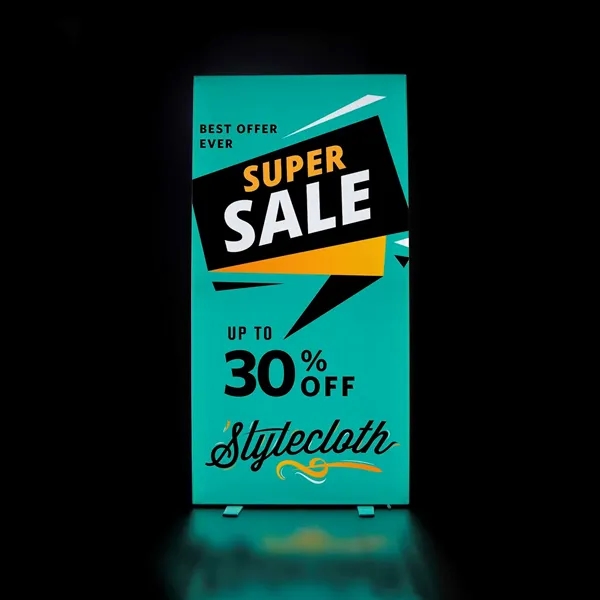 3' x 6.5' double sided floor display with built in LED... from ASI 87188 Showdown Displays