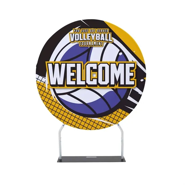60" EuroFit round banner display kit with a double-sided graphic cover.... from ASI 87188 Showdown Displays