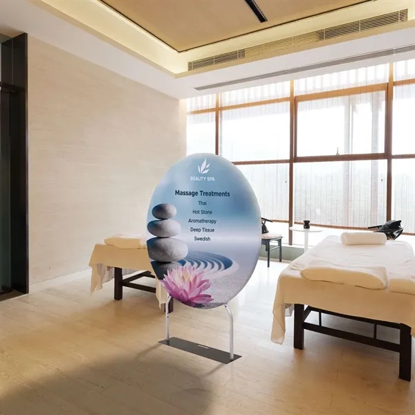 60" EuroFit round banner display kit with a double-sided graphic cover.... from ASI 87188 Showdown Displays