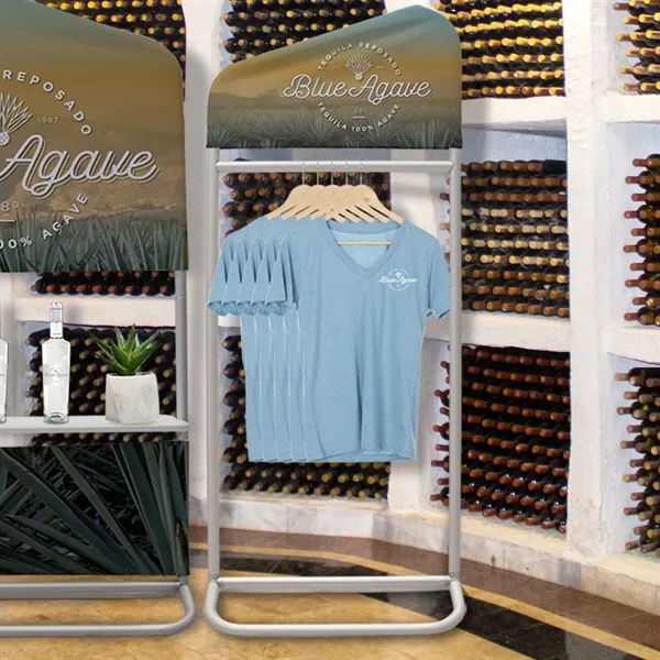 2' x 59" EuroFit apparel incline wall with dye sublimated graphic... from ASI 87188 Showdown Displays