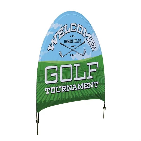 Lawn sign kit with 5' x 4' polyester sign with single... from ASI 87188 Showdown Displays